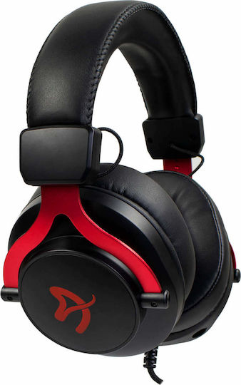 Arozzi Aria Over Ear Gaming Headset με σύνδεση 2x3.5mm Black/Red