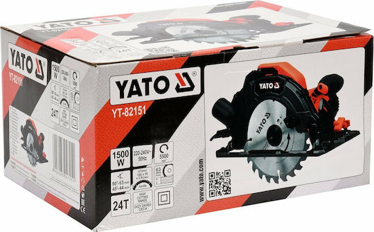 Yato YT-82151 Вграждаема Циркулярна пила 1500W със Система за Изсмукване