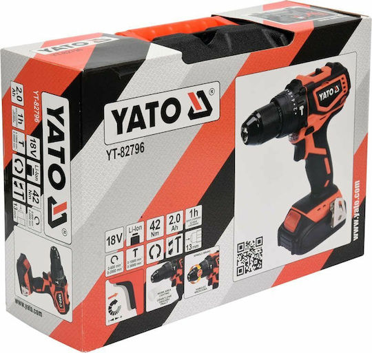 Yato Yato Impact Drill Driver Battery Brushless 18V 1x2Ah
