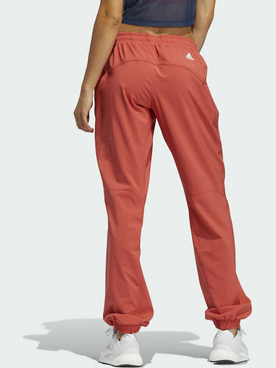 Adidas Woven Badge Sport Women's Jogger Sweatpants Red