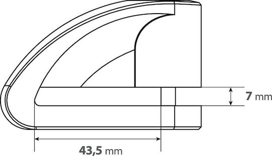 Lampa Stone Κλειδαριά Δισκόφρενου Μοτοσυκλέτας με Διάμετρο Πείρου 5.5mm Μαύρο Χρώμα