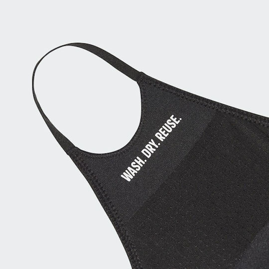 adidas Mască de protecție Țesătură XS/S Negru H13185 3buc