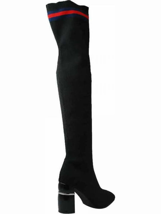 Damenstiefel Über dem Knie Schwarz