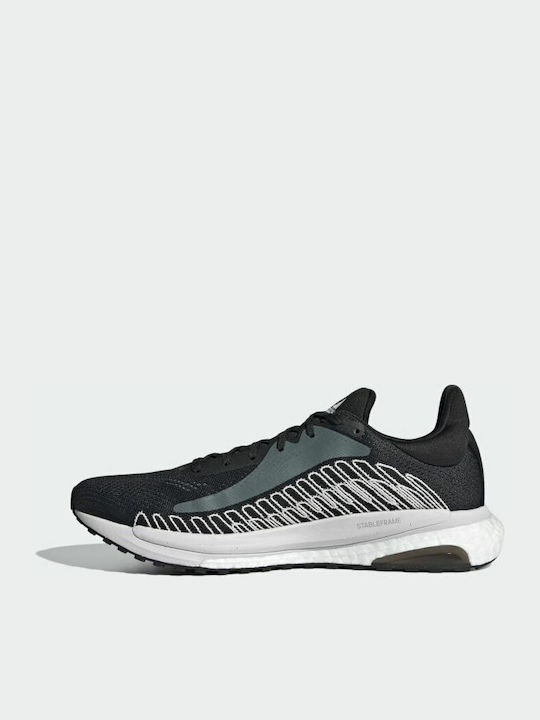 adidas Solarglide ST 3 Sport Shoes Running Core Black / Cloud White / Blue Oxide