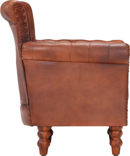 din Piele Naturală Maro 77x63x76cm