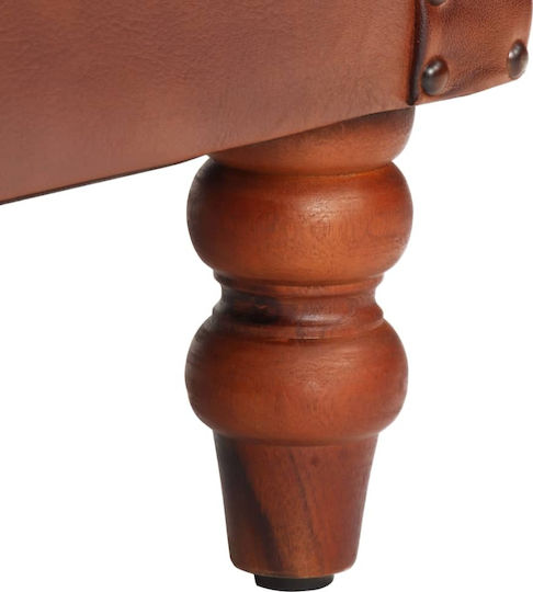 din Piele Naturală Maro 77x63x76cm