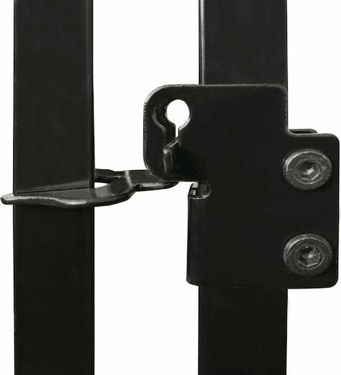 vidaXL Metallhundeauslauf 450 x 450 x 185 cm Schwarz