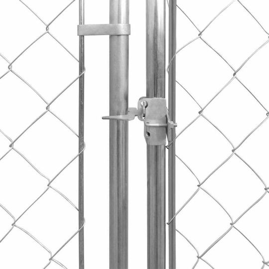 vidaXL Metallisches Hundepark 600x600x200cm Silber