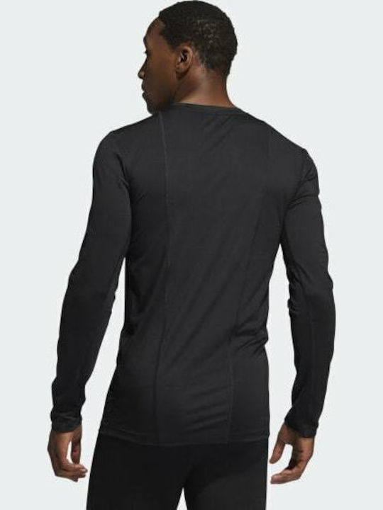 adidas Techfit Ισοθερμική Μπλούζα Μαύρη adidas Techfit Ισοθερμική Μπλούζα Μαύρη