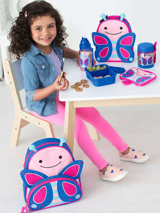 Skip Hop Zoo Butterfly School Bag Backpack Kindergarten Pink with Water Bottle Holder