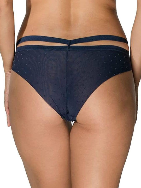 Luna Galaxy Damen Slip mit Spitze Blau 4902