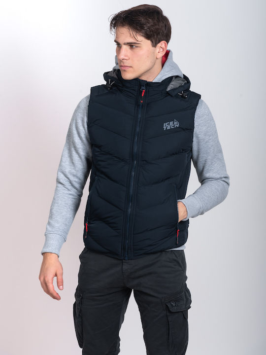 Αμάνικο Μπουφάν Puffer Navy Μπλε
