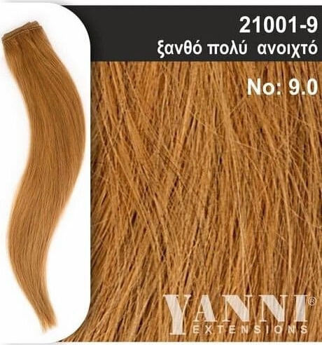 Yanni Extensions Hairpieces Keratin with Natural Hair in Very Light Blonde Color 50cm