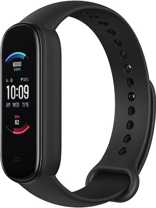 Amazfit Band 5 Wasserdicht mit Pulsmesser Midnight Black Mitternachtsschwarz