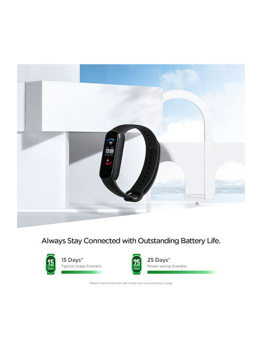 Amazfit Band 5 Wasserdicht mit Pulsmesser Midnight Black Mitternachtsschwarz