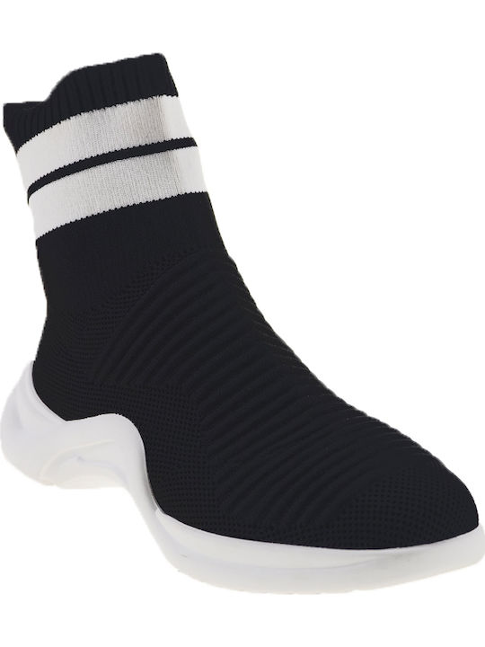 Favela 180405 Ankle Boots with Socks Black