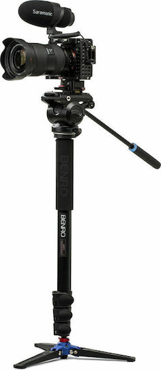Benro Benro Aluminium Fotostativ Monopod Kit mit Dreibeinbasis mit Hydraulischer Kopf und Maximalbelastung 4kg