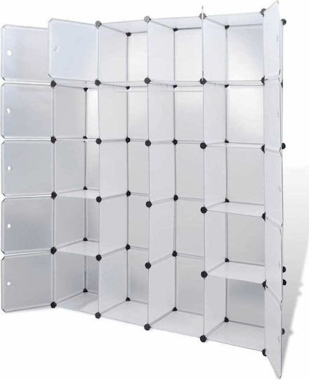 Vier Türen Kleiderschrank White 146x37x180.5cm