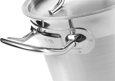 Hendi Stainless Steel Marmite Capacity 6lt with Diameter 20cm and Height 19cm.