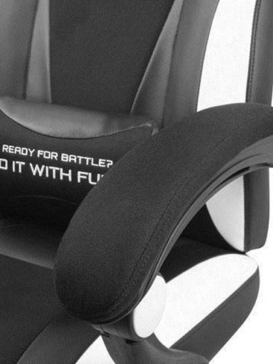 Fury Avenger M+ Καρέκλα Gaming Δερματίνης Μαύρο/Λευκό
