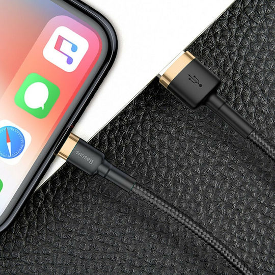 Baseus Cafule IP Edition Braided USB-A to Lightning Cable Black 2m (CALKLF-CV1)