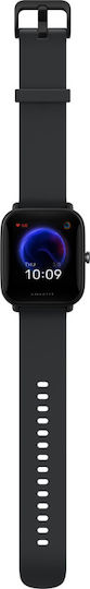 Amazfit Bip U 41mm Αδιάβροχο Smartwatch με Παλμογράφο (Μαύρο)