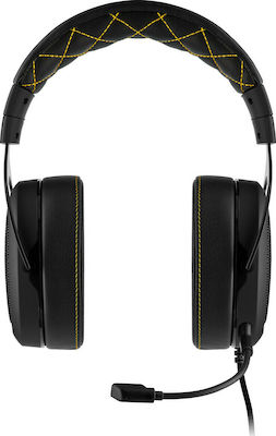 Corsair HS60 Pro Over Ear Gaming Headset με σύνδεση 3.5mm Κίτρινο