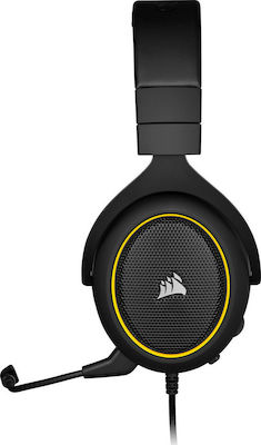 Corsair HS60 Pro Over Ear Gaming Headset με σύνδεση 3.5mm Κίτρινο