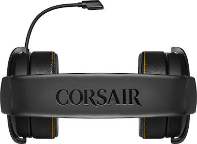 Corsair HS60 Pro Over Ear Gaming Headset με σύνδεση 3.5mm Κίτρινο
