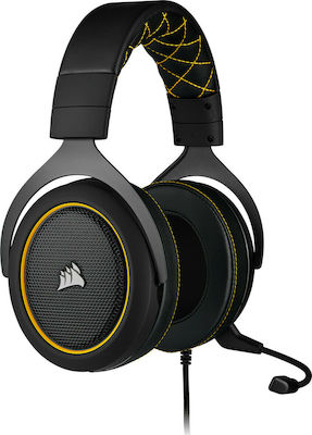 Corsair HS60 Pro Over Ear Gaming Headset με σύνδεση 3.5mm Κίτρινο