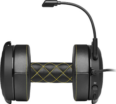 Corsair HS60 Pro Over Ear Gaming Headset με σύνδεση 3.5mm Κίτρινο