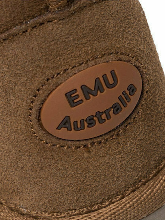 Deer Chestnut Suede Kinder-Schneestiefel Braun