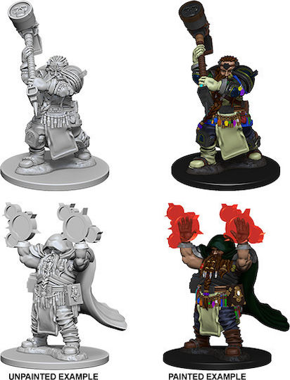 WizKids Dungeons & Dragons Nolzur's Marvelous Miniatures Unpainted Figures : Dwarf Cleric Male - Wave 2 2τμχ 72624