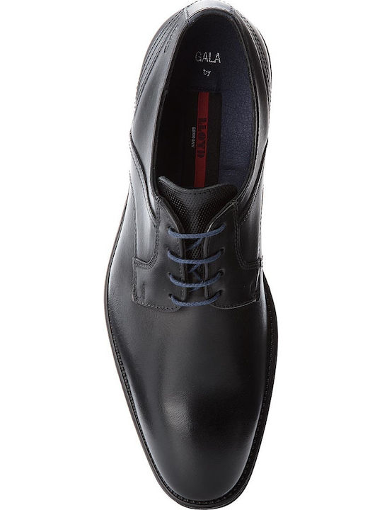 Gala Men's Leather Dress Shoes Black Velvet-Black Metal