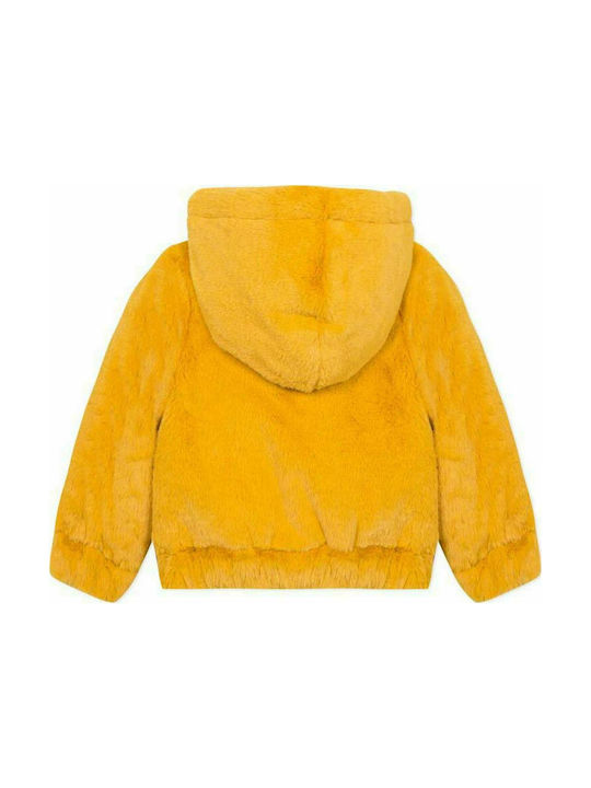 Double-sided Fur Jacket Yellow Black Girl Fur Jacket Yellow Black Girl