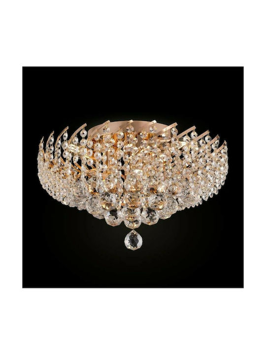 Maytoni Karolina Vintage Ceiling Light with Socket E14 with Crystals 41pcs Gold