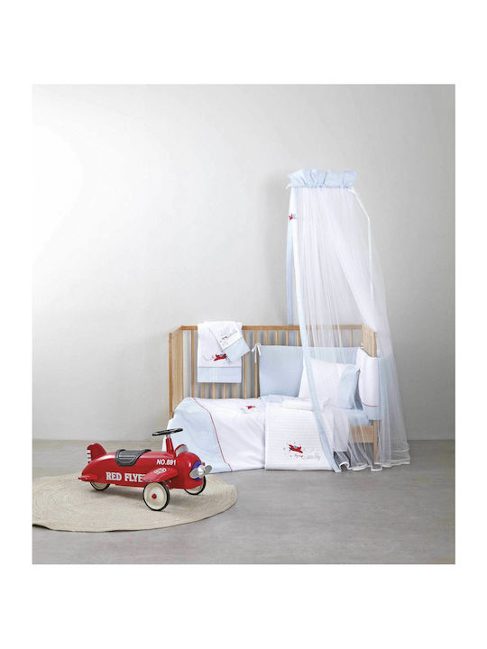 Nima Fly High Βρεφικό Κουβερλί Βαμβακερό Γαλάζιο 100x140cm