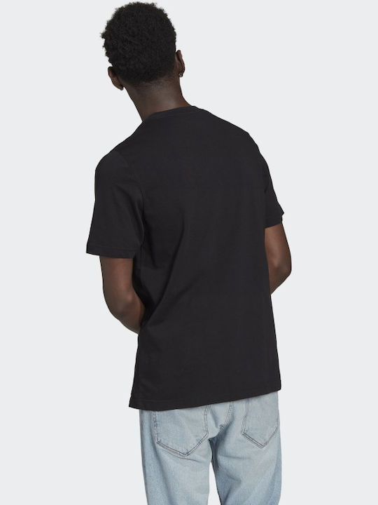 Adidas Adicolor Essentials Trefoil Ανδρικό T-shirt Μαύρο με Λογότυπο