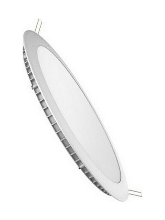 V-TAC Round Recessed LED Panel 12W with Cool White Light 17x17cm