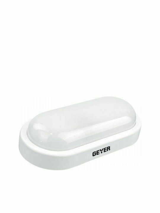 Geyer Стенна Външна Костенурка LED IP54 8W с Топло бяло Светлина 16x46x4.6εκ.
