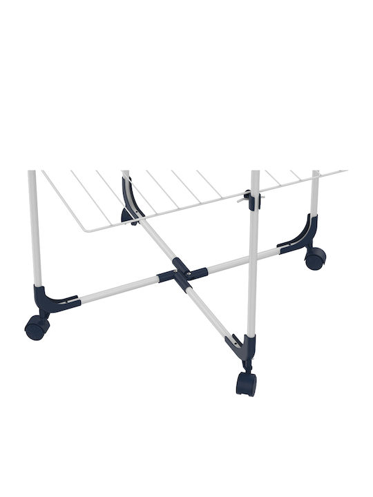 Zilan Metallic Folding Floor Clothes Drying Rack with Hanging Length 30m