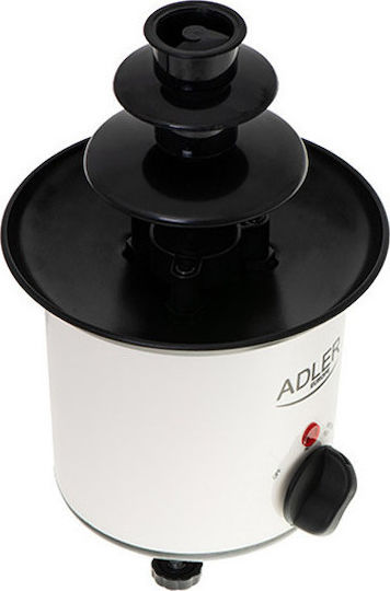 Adler White Chocolate Fountain with 3 Flats AD-4487 30W 15x15x24cm