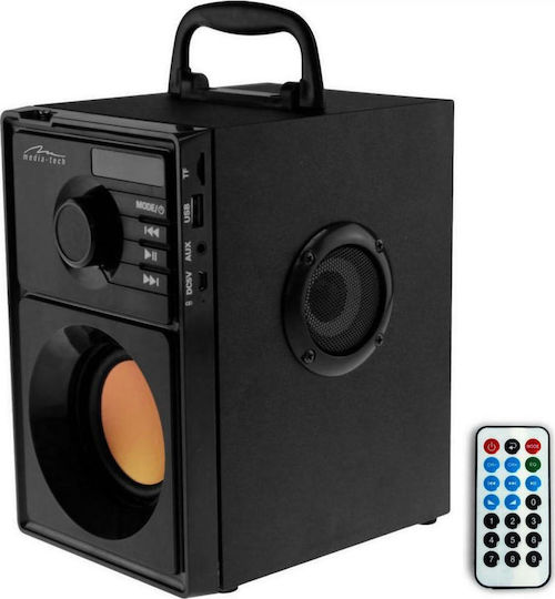 Media-Tech Boombox BT Bluetooth Speaker 15W with Radio and Battery Life up to 6 hours Black