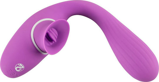 You2Toys 2-Function Bendable Vibe Clitoral Vibrator 22cm Violet