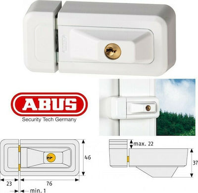 Abus Lock for Hinged Doors White with Key