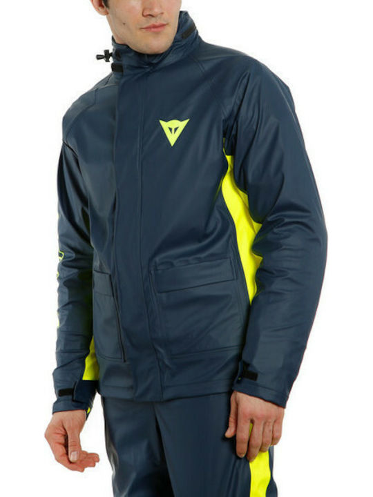 Dainese Storm II Men's Waterproof Riding Jacket Black Iris - Fluo Yellow