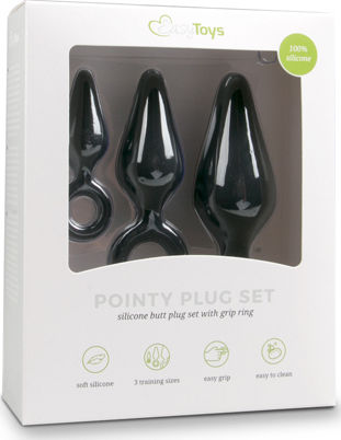 Easytoys Pointy Πρωκτικές Σφήνες Σετ Μαύρες 3τμχ