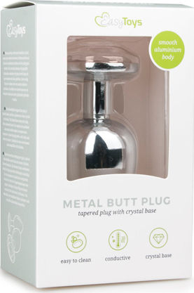 Easytoys Metal Πρωκτική Σφήνα No.6 Silver / Clear 9.5cm