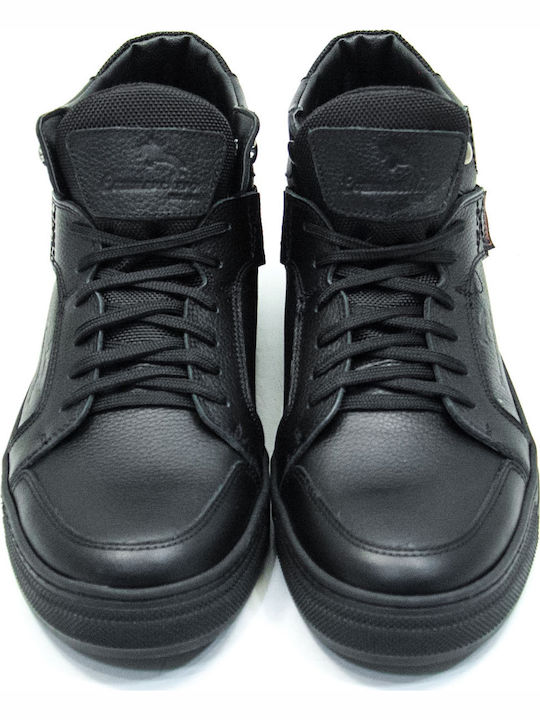Leather Black Men's Boots