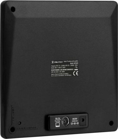Cabletech ANT0690 Innenbereich Fernsehantenne (Benötigt Stromversorgung) Schwarz